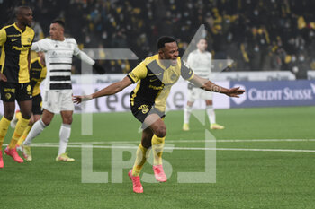 2021-12-15 - December 15, 2021, Bern, Wankdorf, Super League: BSC Young Boys - FC Basel 1893, # 15 Meschack Elia (Young Boys) is happy about his goal to make it 1-0. - BSC YOUNG BOYS VS FC BASEL 1893 - SWISS SUPER LEAGUE - SOCCER