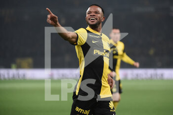 2021-12-15 - December 15, 2021, Bern, Wankdorf, Super League: BSC Young Boys - FC Basel 1893, # 15 Meschack Elia (Young Boys) is happy about his goal to make it 1-0. - BSC YOUNG BOYS VS FC BASEL 1893 - SWISS SUPER LEAGUE - SOCCER