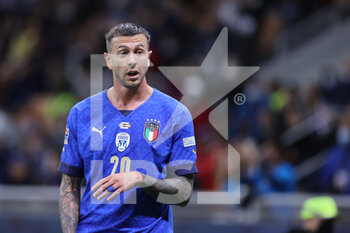 2021-10-06 - Federico Bernardeschi of Italy during the UEFA Nations League Finals 2021 semi-final football match between Italy and Spain at Giuseppe Meazza Stadium, Milan, Italy on October 06, 2021 - SEMIFINALE 2021 - ITALIA VS SPAGNA - UEFA NATIONS LEAGUE - SOCCER