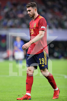 2021-10-06 - Aymeric Laporte of Spain in action during the UEFA Nations League Finals 2021 semi-final football match between Italy and Spain at Giuseppe Meazza Stadium, Milan, Italy on October 06, 2021 - SEMIFINALE 2021 - ITALIA VS SPAGNA - UEFA NATIONS LEAGUE - SOCCER