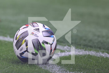 2021-10-06 - Official Nations League Finals Matchball during the UEFA Nations League Finals 2021 semi-final football match between Italy and Spain at Giuseppe Meazza Stadium, Milan, Italy on October 06, 2021 - SEMIFINALE 2021 - ITALIA VS SPAGNA - UEFA NATIONS LEAGUE - SOCCER