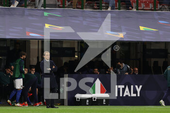 2021-10-06 - Roberto Mancini Head Coach of Italy during the UEFA Nations League Finals 2021 semi-final football match between Italy and Spain at Giuseppe Meazza Stadium, Milan, Italy on October 06, 2021 - SEMIFINALE 2021 - ITALIA VS SPAGNA - UEFA NATIONS LEAGUE - SOCCER