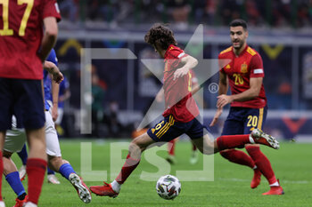 2021-10-06 - Bryan Gil of Spain in action during the UEFA Nations League Finals 2021 semi-final football match between Italy and Spain at Giuseppe Meazza Stadium, Milan, Italy on October 06, 2021 - SEMIFINALE 2021 - ITALIA VS SPAGNA - UEFA NATIONS LEAGUE - SOCCER