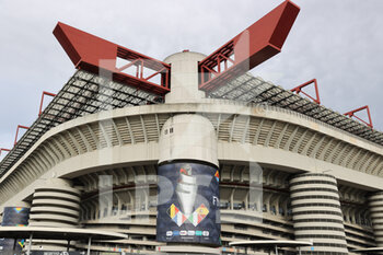 2021-10-06 - View of the Stadium during the UEFA Nations League Finals 2021 semi-final football match between Italy and Spain at Giuseppe Meazza Stadium, Milan, Italy on October 06, 2021 - SEMIFINALE 2021 - ITALIA VS SPAGNA - UEFA NATIONS LEAGUE - SOCCER