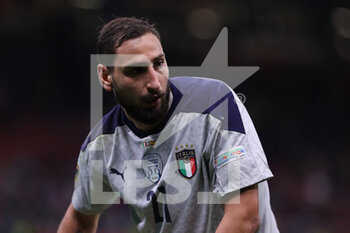 2021-10-06 - Giuanluigi Donnarumma of Italy in action during the UEFA Nations League Finals 2021 semi-final football match between Italy and Spain at Giuseppe Meazza Stadium, Milan, Italy on October 06, 2021 - SEMIFINALE 2021 - ITALIA VS SPAGNA - UEFA NATIONS LEAGUE - SOCCER