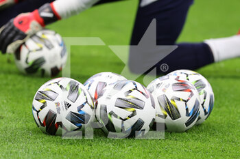 10/10/2021 - Official Nations League Finals Matchball during the UEFA Nations League Finals 2021 final football match between Spain and France at Giuseppe Meazza Stadium, Milan, Italy on October 10, 2021 - FINALE - SPAGNA VS FRANCIA - UEFA NATIONS LEAGUE - CALCIO