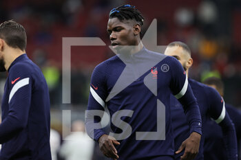 10/10/2021 - Paul Pogba of France warms up during the UEFA Nations League Finals 2021 final football match between Spain and France at Giuseppe Meazza Stadium, Milan, Italy on October 10, 2021 - FINALE - SPAGNA VS FRANCIA - UEFA NATIONS LEAGUE - CALCIO