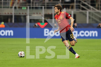 10/10/2021 - Marcos Alonso of Spain in action during the UEFA Nations League Finals 2021 final football match between Spain and France at Giuseppe Meazza Stadium, Milan, Italy on October 10, 2021 - FINALE - SPAGNA VS FRANCIA - UEFA NATIONS LEAGUE - CALCIO