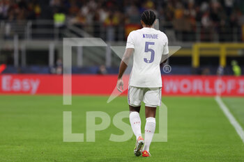 10/10/2021 - Jules Kounde of France in action during the UEFA Nations League Finals 2021 final football match between Spain and France at Giuseppe Meazza Stadium, Milan, Italy on October 10, 2021 - FINALE - SPAGNA VS FRANCIA - UEFA NATIONS LEAGUE - CALCIO