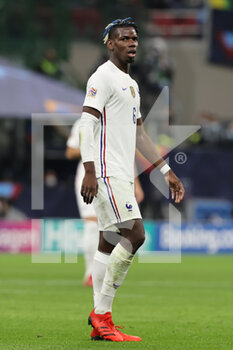 10/10/2021 - Paul Pogba of France reacts during the UEFA Nations League Finals 2021 final football match between Spain and France at Giuseppe Meazza Stadium, Milan, Italy on October 10, 2021 - FINALE - SPAGNA VS FRANCIA - UEFA NATIONS LEAGUE - CALCIO