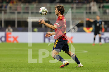 10/10/2021 - Marcos Alonso of Spain \iduring the UEFA Nations League Finals 2021 final football match between Spain and France at Giuseppe Meazza Stadium, Milan, Italy on October 10, 2021 - FINALE - SPAGNA VS FRANCIA - UEFA NATIONS LEAGUE - CALCIO