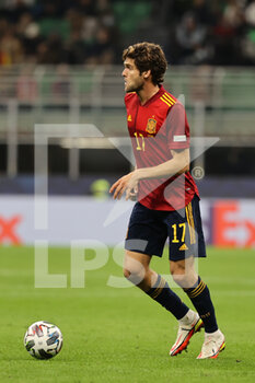 10/10/2021 - Marcos Alonso of Spain in action during the UEFA Nations League Finals 2021 final football match between Spain and France at Giuseppe Meazza Stadium, Milan, Italy on October 10, 2021 - FINALE - SPAGNA VS FRANCIA - UEFA NATIONS LEAGUE - CALCIO