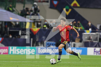 10/10/2021 - Gavi of Spain in action during the UEFA Nations League Finals 2021 final football match between Spain and France at Giuseppe Meazza Stadium, Milan, Italy on October 10, 2021 - FINALE - SPAGNA VS FRANCIA - UEFA NATIONS LEAGUE - CALCIO