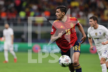 10/10/2021 - Rodri of Spain in action during the UEFA Nations League Finals 2021 final football match between Spain and France at Giuseppe Meazza Stadium, Milan, Italy on October 10, 2021 - FINALE - SPAGNA VS FRANCIA - UEFA NATIONS LEAGUE - CALCIO