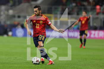 10/10/2021 - Pablo Sarabia of Spain in action during the UEFA Nations League Finals 2021 final football match between Spain and France at Giuseppe Meazza Stadium, Milan, Italy on October 10, 2021 - FINALE - SPAGNA VS FRANCIA - UEFA NATIONS LEAGUE - CALCIO