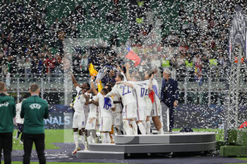 10/10/2021 - France players celebrate the victory during the UEFA Nations League Finals 2021 final football match between Spain and France at Giuseppe Meazza Stadium, Milan, Italy on October 10, 2021 - FINALE - SPAGNA VS FRANCIA - UEFA NATIONS LEAGUE - CALCIO