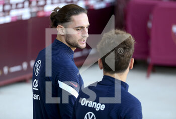 2021-10-08 - Adrien Rabiot, Antoine Griezmann of France during the French team training session in preparation for the UEFA Nations League final on October 8, 2021 at Stadio Olimpico Grande Torino in Turin, Italy - FRENCH TEAM TRAINING IN PREPARATION FOR THE UEFA NATIONS LEAGUE FINAL - UEFA NATIONS LEAGUE - SOCCER