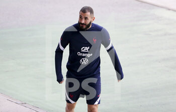 2021-10-08 - Karim Benzema of France during the French team training in preparation for the UEFA Nations League final on October 8, 2021 at Stadio Olimpico Grande Torino in Turin, Italy - FRENCH TEAM TRAINING IN PREPARATION FOR THE UEFA NATIONS LEAGUE FINAL - UEFA NATIONS LEAGUE - SOCCER