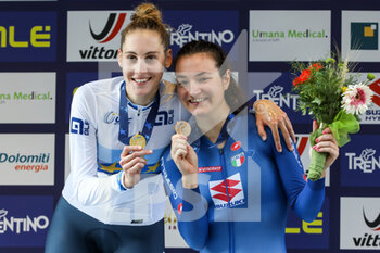 2021-09-09 - Vittoria Guazzini and Elena Pirrone gold and bronze medal - UEC ROAD EUROPEAN CHAMPIONSHIPS - UNDER 23 WOMEN INDIVIDUAL TIME TRIAL - STREET - CYCLING