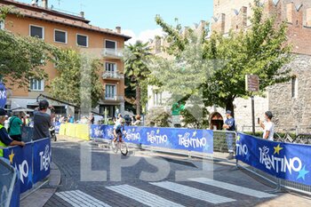 11/09/2021 - Lennert VAN EETVELT (BEL) approaching a corner in the city center of Trento - UEC ROAD EUROPEAN CHAMPIONSHIPS - UNDER 23 MEN ROAD RACE - STRADA - CICLISMO