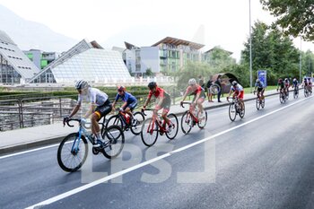 11/09/2021 - The passage of the race near the MUSE - Science Museum in Trento - UEC ROAD EUROPEAN CHAMPIONSHIPS - UNDER 23 MEN ROAD RACE - STRADA - CICLISMO