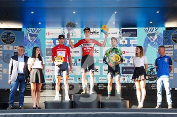 05/09/2021 - Il podio della terza ed ultima tappa con l'arrivo a Pordenone primo Daniel Auber (WSA KTM Graz) - GIRO DELLA REGIONE FVG ELITE E UNDER 23 - 3° TAPPA - MORTEGLIANO (UD) - PORDENONE (PN) - STRADA - CICLISMO