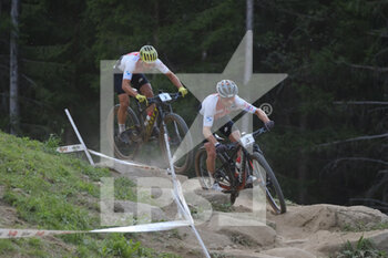 2021-08-28 - (3) - Mathias Flueckiger (Switzerland) and (2) - Nino Schurter (Switzerland) - UCI MTB WORLD CHAMPIONSHIP - CROSS COUNTRY - ELITE MEN RACE - MTB - MOUNTAIN BIKE - CYCLING