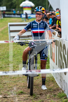 2021-08-26 - Pauline FERRAND PREVOT of France, 3rd place elite women, during the Cross Country Short Track XCC at the 2021 MTB World Championships, Mountain Bike cycling event on August 26, 2021 in Val Di Sole, Italy - Photo Olly Bowman / DPPI - 2021 MTB WORLD CHAMPIONSHIPS - MTB - MOUNTAIN BIKE - CYCLING