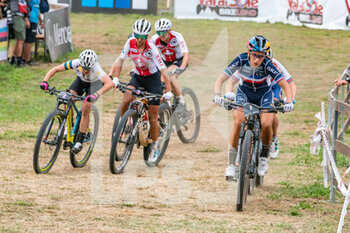 2021-08-26 - Riders including Pauline FERRAND PREVOT of France, 3rd place elite women, during the Cross Country Short Track XCC at the 2021 MTB World Championships, Mountain Bike cycling event on August 26, 2021 in Val Di Sole, Italy - Photo Olly Bowman / DPPI - 2021 MTB WORLD CHAMPIONSHIPS - MTB - MOUNTAIN BIKE - CYCLING