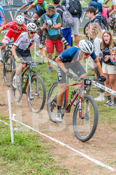 2021-08-26 - Christopher BLEVINS of the USA, 1st place elite men, during the Cross Country Short Track XCC at the 2021 MTB World Championships, Mountain Bike cycling event on August 26, 2021 in Val Di Sole, Italy - Photo Olly Bowman / DPPI - 2021 MTB WORLD CHAMPIONSHIPS - MTB - MOUNTAIN BIKE - CYCLING