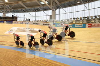 2021-10-19 - Team Suisse during the Tissot UCI Track Cycling World Championships 2021, training day on October 19, 2021 at Stab Vélodrome in Roubaix, France - TISSOT UCI TRACK CYCLING WORLD CHAMPIONSHIPS 2021, TRAINING DAY - TRACK - CYCLING