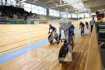 2021-10-19 - Team women Italia during the Tissot UCI Track Cycling World Championships 2021, training day on October 19, 2021 at Stab Vélodrome in Roubaix, France - TISSOT UCI TRACK CYCLING WORLD CHAMPIONSHIPS 2021, TRAINING DAY - TRACK - CYCLING
