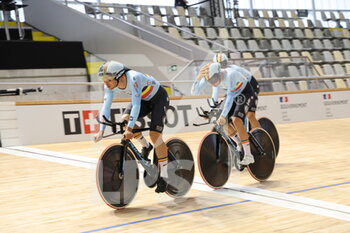 2021-10-19 - Team Belgium during the Tissot UCI Track Cycling World Championships 2021, training day on October 19, 2021 at Stab Vélodrome in Roubaix, France - TISSOT UCI TRACK CYCLING WORLD CHAMPIONSHIPS 2021, TRAINING DAY - TRACK - CYCLING