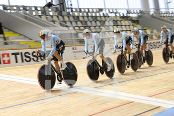 2021-10-19 - Team Belgium during the Tissot UCI Track Cycling World Championships 2021, training day on October 19, 2021 at Stab Vélodrome in Roubaix, France - TISSOT UCI TRACK CYCLING WORLD CHAMPIONSHIPS 2021, TRAINING DAY - TRACK - CYCLING