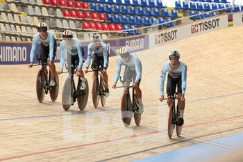 2021-10-19 - Start team Belgium man during the Tissot UCI Track Cycling World Championships 2021, training day on October 19, 2021 at Stab Vélodrome in Roubaix, France - TISSOT UCI TRACK CYCLING WORLD CHAMPIONSHIPS 2021, TRAINING DAY - TRACK - CYCLING