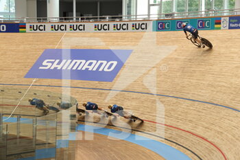 2021-10-19 - Team Italia during the Tissot UCI Track Cycling World Championships 2021, training day on October 19, 2021 at Stab Vélodrome in Roubaix, France - TISSOT UCI TRACK CYCLING WORLD CHAMPIONSHIPS 2021, TRAINING DAY - TRACK - CYCLING