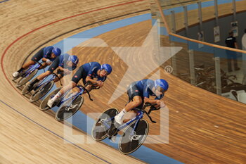 2021-10-19 - Team Italia man during the Tissot UCI Track Cycling World Championships 2021, training day on October 19, 2021 at Stab Vélodrome in Roubaix, France - TISSOT UCI TRACK CYCLING WORLD CHAMPIONSHIPS 2021, TRAINING DAY - TRACK - CYCLING