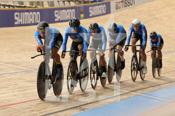 2021-10-19 - Team Colombia during the Tissot UCI Track Cycling World Championships 2021, training day on October 19, 2021 at Stab Vélodrome in Roubaix, France - TISSOT UCI TRACK CYCLING WORLD CHAMPIONSHIPS 2021, TRAINING DAY - TRACK - CYCLING