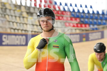 2021-10-19 - Cyclist team Lituanie during the Tissot UCI Track Cycling World Championships 2021, training day on October 19, 2021 at Stab Vélodrome in Roubaix, France - TISSOT UCI TRACK CYCLING WORLD CHAMPIONSHIPS 2021, TRAINING DAY - TRACK - CYCLING