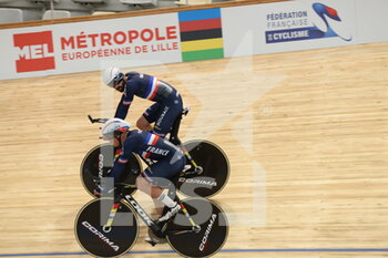 2021-10-19 - Team France during the Tissot UCI Track Cycling World Championships 2021, training day on October 19, 2021 at Stab Vélodrome in Roubaix, France - TISSOT UCI TRACK CYCLING WORLD CHAMPIONSHIPS 2021, TRAINING DAY - TRACK - CYCLING