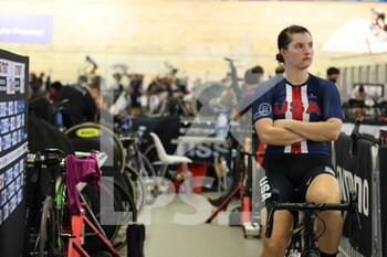 2021-10-20 - Training cyclist women USA during the Tissot UCI Track Cycling World Championships 2021 on October 20, 2021 at Stab Vélodrome in Roubaix, France - TISSOT UCI TRACK CYCLING WORLD CHAMPIONSHIPS 2021 - TRACK - CYCLING