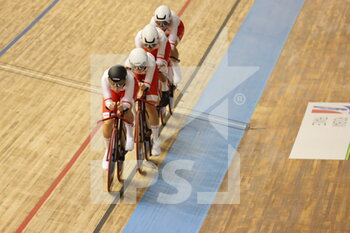 2021-10-20 - team poursuit during the Tissot UCI Track Cycling World Championships 2021 on October 20, 2021 at Stab Vélodrome in Roubaix, France - TISSOT UCI TRACK CYCLING WORLD CHAMPIONSHIPS 2021 - TRACK - CYCLING