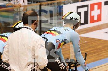 2021-10-20 - Team poursuit man Belgium during the Tissot UCI Track Cycling World Championships 2021 on October 20, 2021 at Stab Vélodrome in Roubaix, France - TISSOT UCI TRACK CYCLING WORLD CHAMPIONSHIPS 2021 - TRACK - CYCLING