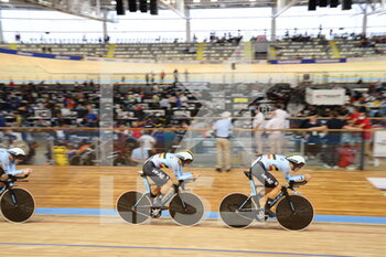 2021-10-20 - Team poursuit Belgium during the Tissot UCI Track Cycling World Championships 2021 on October 20, 2021 at Stab Vélodrome in Roubaix, France - TISSOT UCI TRACK CYCLING WORLD CHAMPIONSHIPS 2021 - TRACK - CYCLING