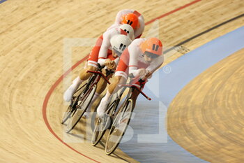2021-10-20 - team poursuit Polska during the Tissot UCI Track Cycling World Championships 2021 on October 20, 2021 at Stab Vélodrome in Roubaix, France - TISSOT UCI TRACK CYCLING WORLD CHAMPIONSHIPS 2021 - TRACK - CYCLING
