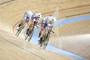 2021-10-20 - Team poursuit Great Britain during the Tissot UCI Track Cycling World Championships 2021 on October 20, 2021 at Stab Vélodrome in Roubaix, France - TISSOT UCI TRACK CYCLING WORLD CHAMPIONSHIPS 2021 - TRACK - CYCLING