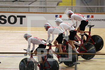 2021-10-20 - Start team poursuit Suisse during the Tissot UCI Track Cycling World Championships 2021 on October 20, 2021 at Stab Vélodrome in Roubaix, France - TISSOT UCI TRACK CYCLING WORLD CHAMPIONSHIPS 2021 - TRACK - CYCLING