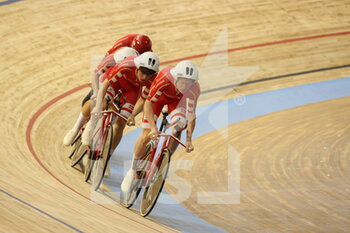 2021-10-20 - Team poursuit man Danemark during the Tissot UCI Track Cycling World Championships 2021 on October 20, 2021 at Stab Vélodrome in Roubaix, France - TISSOT UCI TRACK CYCLING WORLD CHAMPIONSHIPS 2021 - TRACK - CYCLING