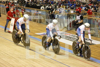 2021-10-20 - Team sprint women Great Britain during the Tissot UCI Track Cycling World Championships 2021 on October 20, 2021 at Stab Vélodrome in Roubaix, France - TISSOT UCI TRACK CYCLING WORLD CHAMPIONSHIPS 2021 - TRACK - CYCLING