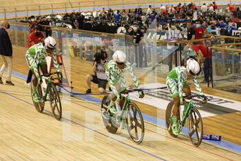 2021-10-20 - Team sprint women Nigeria during the Tissot UCI Track Cycling World Championships 2021 on October 20, 2021 at Stab Vélodrome in Roubaix, France - TISSOT UCI TRACK CYCLING WORLD CHAMPIONSHIPS 2021 - TRACK - CYCLING